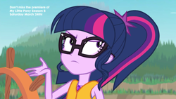 Size: 1920x1080 | Tagged: safe, screencap, character:twilight sparkle, character:twilight sparkle (scitwi), species:eqg human, episode:the salty sails, g4, my little pony:equestria girls, angry, clothing, geode of telekinesis, glasses, magical geodes, solo, swimsuit