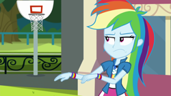 Size: 1920x1080 | Tagged: safe, screencap, character:rainbow dash, episode:get the show on the road, eqg summertime shorts, g4, my little pony:equestria girls, bracelet, clothing, geode of super speed, jewelry, magical geodes, solo