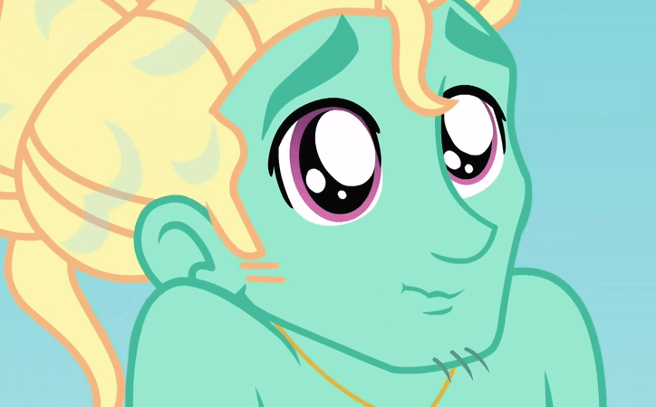 Size: 724x450 | Tagged: safe, screencap, character:zephyr breeze, episode:blue crushed (a.k.a baewatch), g4, my little pony:equestria girls, animated, close-up, clothing, cute, eye shimmer, partial nudity, puppy dog eyes, topless, wet, wet hair, zephyr's necklace, zephyrbetes