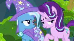 Size: 1280x720 | Tagged: safe, screencap, character:starlight glimmer, character:trixie, species:pony, species:unicorn, episode:to change a changeling, g4, my little pony: friendship is magic, animated, duo, sound, webm