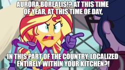 Size: 888x499 | Tagged: safe, screencap, character:sunset shimmer, character:twilight sparkle, character:twilight sparkle (scitwi), species:eqg human, equestria girls:friendship games, g4, my little pony:equestria girls, angry, aurora borealis, exploitable meme, image macro, meme, steamed hams, sunset yells at twilight, superintendent chalmers, the simpsons