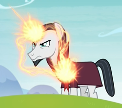 Size: 900x792 | Tagged: safe, screencap, character:chancellor neighsay, species:pony, species:unicorn, episode:school daze, g4, my little pony: friendship is magic, cropped, glowing horn, magic, male, stallion