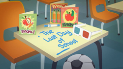 Size: 1280x720 | Tagged: safe, screencap, episode:the last day of school, g4, my little pony:equestria girls, ball, glasses, title card