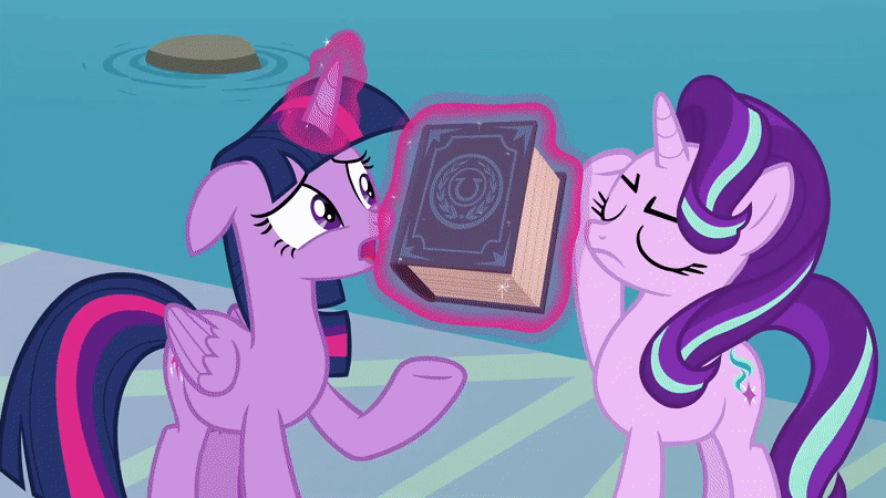 Size: 800x450 | Tagged: safe, screencap, character:rainbow dash, character:starlight glimmer, character:twilight sparkle, character:twilight sparkle (alicorn), character:twilight sparkle (scitwi), species:alicorn, species:eqg human, species:pony, species:unicorn, episode:school daze, episode:the last day of school, g4, my little pony: friendship is magic, my little pony:equestria girls, animated, book, eea rulebook, fuck your rulebook, geode of super speed, geode of telekinesis, magical geodes, slap, spread wings, that girl sure does love books, that pony sure does love books, water, wings