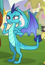 Size: 199x283 | Tagged: safe, screencap, character:princess ember, species:dragon, episode:school daze, g4, my little pony: friendship is magic, cropped, solo focus