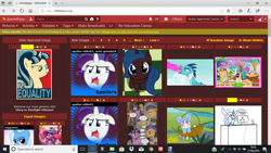Size: 1366x768 | Tagged: safe, derpibooru original, screencap, character:flash sentry, character:princess ember, character:queen chrysalis, character:rarity, character:starlight glimmer, character:sweetie belle, character:trixie, character:twilight sparkle, character:twilight sparkle (alicorn), oc, oc:theme, species:alicorn, species:changeling, species:pegasus, species:pony, derpibooru, derpibooru ponified, april fools, april fools 2018, april fools joke, changeling queen, communism, cyrillic, female, glimmerbooru, male, mare, meta, ponified, russian, stalin glimmer, stallion