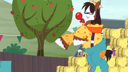 Size: 1366x768 | Tagged: safe, screencap, character:trouble shoes, species:pony, episode:appleoosa's most wanted, g4, my little pony: friendship is magic, clown, horse, majestic as fuck, rearing, rodeo, rodeo clown