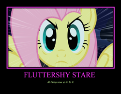 Size: 744x575 | Tagged: safe, artist:harryxluna03244, screencap, character:fluttershy, episode:stare master, g4, my little pony: friendship is magic, motivational poster, solo, stare, the stare