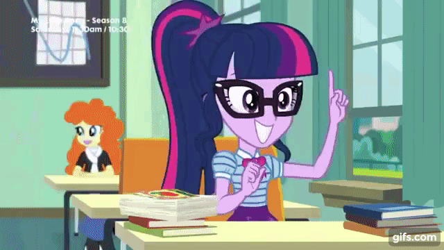 Size: 640x360 | Tagged: safe, screencap, character:blueberry cake, character:captain planet, character:rainbow dash, character:twilight sparkle, character:twilight sparkle (scitwi), species:eqg human, episode:the last day of school, g4, my little pony:equestria girls, animated, blueberry cake, breaking the fourth wall, fourth wall, geode of super speed, geode of telekinesis, gif, magical geodes