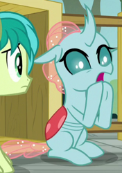 Size: 317x451 | Tagged: safe, screencap, character:ocellus, character:sandbar, episode:school daze, g4, my little pony: friendship is magic, cropped, cute, d:, diaocelles, open mouth, worried