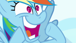 Size: 1920x1080 | Tagged: safe, screencap, character:rainbow dash, species:pegasus, species:pony, episode:grannies gone wild, g4, my little pony: friendship is magic, faec, irrational exuberance, rainbow dash is best facemaker, smiling, solo