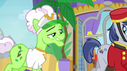 Size: 1920x1080 | Tagged: safe, screencap, character:auntie applesauce, character:welcome inn, episode:grannies gone wild, g4, my little pony: friendship is magic, auntie applesaucy, bellhop, eyes on the prize, flirty, pervert