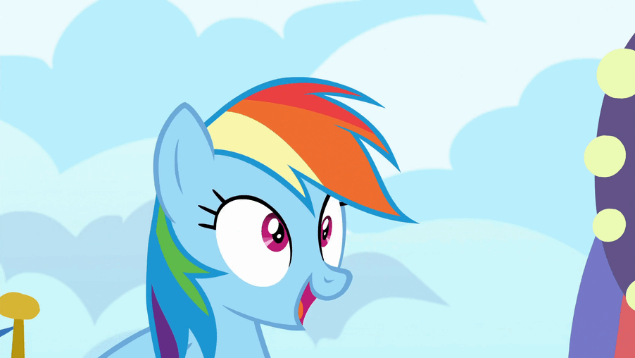 Size: 902x508 | Tagged: safe, screencap, character:rainbow dash, episode:grannies gone wild, g4, my little pony: friendship is magic, animated, faec, gif, happy, rainbow dash is best facemaker, solo