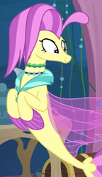 Size: 485x840 | Tagged: safe, screencap, character:ocean flow, species:pony, species:seapony (g4), episode:surf and/or turf, g4, my little pony: friendship is magic, cropped, female, mare, solo