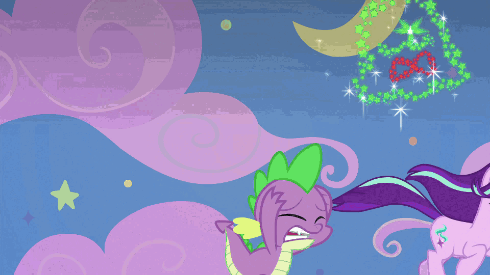 Size: 960x540 | Tagged: safe, screencap, character:applejack, character:fleur-de-lis, character:fluttershy, character:pinkie pie, character:princess luna, character:rainbow dash, character:rarity, character:spike, character:starlight glimmer, character:trixie, character:twilight sparkle, character:twilight sparkle (alicorn), species:alicorn, species:dragon, species:earth pony, species:pegasus, species:pony, species:unicorn, episode:horse play, g4, my little pony: friendship is magic, adorable distress, animated, burned, burning, coughing, crying, cute, dammit trixie, explosion, eye contact, faec, female, fireworks, floppy ears, flying, frown, grin, gritted teeth, inconvenient trixie, looking at each other, looking up, male, mane six, mare, mouth hold, one eye closed, open mouth, panic, petting, prone, raised hoof, rocket, running, scorched, smiling, smirk, soot, toy interpretation, trixie's rocket, water, wide eyes, wink, you know for kids
