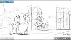 Size: 1920x1080 | Tagged: safe, screencap, character:starlight glimmer, character:sunburst, species:pony, species:unicorn, episode:the parent map, g4, animatic, black and white, female, grayscale, male, mare, monochrome, stallion