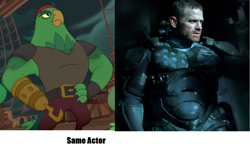 Size: 1508x952 | Tagged: safe, screencap, character:boyle, my little pony: the movie (2017), exploitable meme, herc hansen, max martini, meme, pacific rim, parrot pirates, pirate, same voice actor