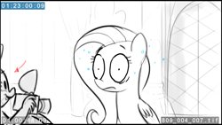 Size: 1920x1080 | Tagged: safe, screencap, character:fluttershy, character:spike, episode:non-compete clause, g4, my little pony: friendship is magic, animatic, faec, shocked, thousand yard stare, wide eyes