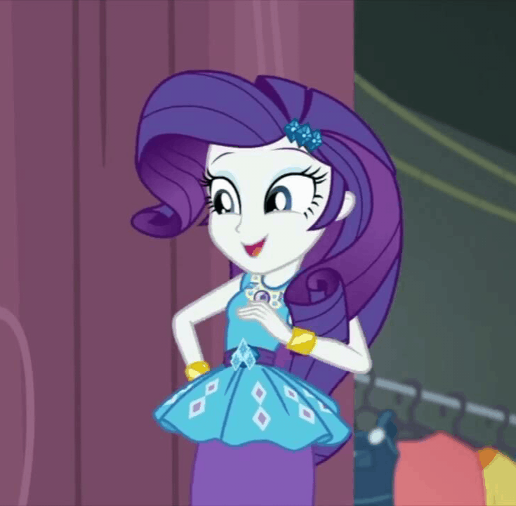 Size: 735x720 | Tagged: safe, screencap, character:rarity, episode:rarity investigates: the case of the bedazzled boot, g4, my little pony:equestria girls, animated, black and white, bracelet, clothes rack, clothing, cropped, cute, detective rarity, fabulous, feather, fedora, female, geode of shielding, gif, grayscale, hat, jewelry, magical geodes, monochrome, noir, raribetes, solo