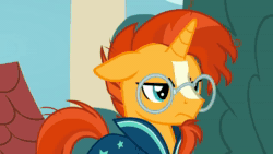 Size: 1280x720 | Tagged: safe, screencap, character:stellar flare, character:sunburst, species:pony, species:unicorn, episode:the parent map, g4, animated, discovery family logo, duo, female, magic, male, mare, mother and son, plan, raised eyebrow, scroll, sire's hollow, sound, stallion, stellarsmug, sunburst is not amused, telekinesis, that pony sure does love plans, webm