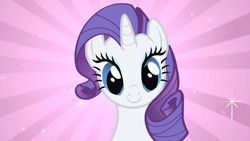 Size: 1024x576 | Tagged: safe, screencap, character:rarity, species:pony, species:unicorn, episode:a dog and pony show, g4, my little pony: friendship is magic, bust, female, mare, solo, sunburst background
