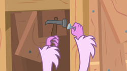Size: 1280x720 | Tagged: safe, screencap, character:silverstream, species:pony, episode:non-compete clause, g4, my little pony: friendship is magic, hammer, hippogriff master race, nail, solo