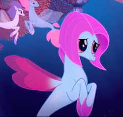 Size: 579x554 | Tagged: safe, screencap, character:salina blue, my little pony: the movie (2017), background sea pony, cropped, solo focus, underwater