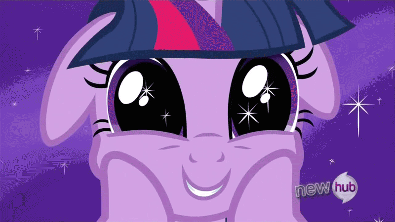 Size: 800x450 | Tagged: safe, screencap, character:twilight sparkle, character:twilight sparkle (unicorn), species:pony, species:unicorn, episode:the crystal empire, g4, my little pony: friendship is magic, adorkable, animated, chubby cheeks, cute, dilated pupils, dork, eyes on the prize, female, floppy ears, grin, looking at you, mare, purple, smiling, solo, sparkles, squee, squishy, squishy cheeks, starry eyes, twiabetes, wide eyes, wingding eyes