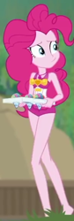 Size: 194x577 | Tagged: safe, screencap, character:pinkie pie, episode:too hot to handle, g4, my little pony:equestria girls, clothing, cropped, crossed legs, geode of sugar bombs, legs, swimsuit