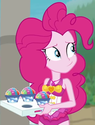 Size: 536x700 | Tagged: safe, screencap, character:pinkie pie, episode:too hot to handle, g4, my little pony:equestria girls, clothing, cropped, solo, swimsuit