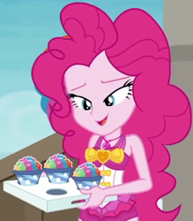 Size: 552x630 | Tagged: safe, screencap, character:pinkie pie, episode:too hot to handle, g4, my little pony:equestria girls, clothing, cropped, solo, swimsuit