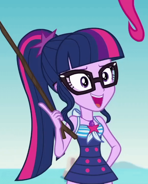 Size: 580x718 | Tagged: safe, screencap, character:twilight sparkle, character:twilight sparkle (scitwi), species:eqg human, episode:friendship math, g4, my little pony:equestria girls, animated, clothing, cropped, cute, geode of telekinesis, gif, magical geodes, solo, swimsuit, twiabetes