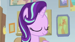 Size: 1280x720 | Tagged: safe, screencap, character:starlight glimmer, species:pony, species:unicorn, episode:marks for effort, g4, my little pony: friendship is magic, :i, animated, chocolate, cup, drinking, empathy cocoa, faec, floppy ears, food, guidance counselor, hot chocolate, i mean i see, solo, sound, stare, starlight's office, webm