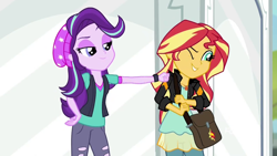 Size: 1280x720 | Tagged: safe, screencap, character:starlight glimmer, character:sunset shimmer, equestria girls:mirror magic, g4, my little pony:equestria girls