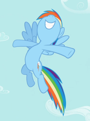 Size: 620x838 | Tagged: safe, screencap, character:rainbow dash, episode:may the best pet win, g4, my little pony: friendship is magic, cropped, find a pet, happy, solo