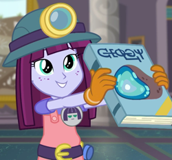 Size: 755x700 | Tagged: safe, screencap, episode:school of rock, g4, my little pony:equestria girls, book, cropped, geology, kimberlite, maud squad, solo, written equestrian