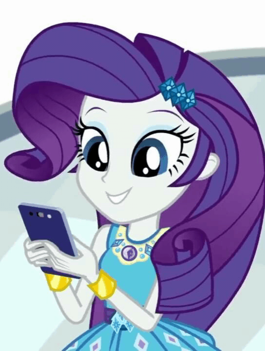 Size: 545x720 | Tagged: safe, screencap, character:rarity, episode:text support, g4, my little pony:equestria girls, animated, bracelet, cellphone, cropped, cute, female, geode of shielding, gif, jewelry, phone, raribetes, smartphone, smiling, solo, text support: rarity, texting