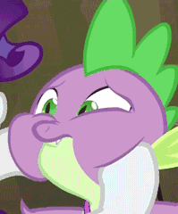 Size: 199x240 | Tagged: safe, screencap, character:spike, species:dragon, episode:dragon quest, g4, my little pony: friendship is magic, animated, cheeks, cropped, cute, male, season 2, spikabetes