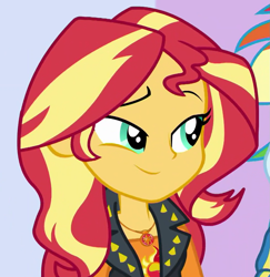 Size: 1049x1078 | Tagged: safe, screencap, character:rainbow dash, character:sunset shimmer, episode:a fine line, g4, my little pony:equestria girls, cropped