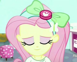 Size: 1346x1080 | Tagged: safe, screencap, character:fluttershy, episode:pet project, eqg summertime shorts, g4, my little pony:equestria girls, cropped, cute, smiling