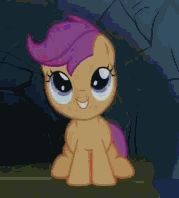 Size: 179x198 | Tagged: safe, screencap, character:scootaloo, species:pegasus, species:pony, episode:sleepless in ponyville, g4, my little pony: friendship is magic, animated, cute, cutealoo, dancing