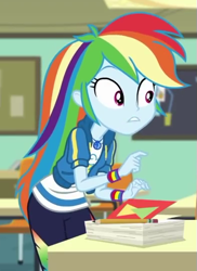 Size: 393x541 | Tagged: safe, screencap, character:rainbow dash, episode:the last day of school, g4, my little pony:equestria girls, cropped, female, geode of super speed, magical geodes