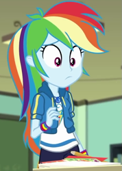 Size: 471x661 | Tagged: safe, screencap, character:rainbow dash, episode:the last day of school, g4, my little pony:equestria girls, cropped, female, geode of super speed, magical geodes