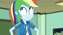 Size: 1280x720 | Tagged: safe, screencap, character:rainbow dash, episode:the last day of school, g4, my little pony:equestria girls, female, geode of super speed, magical geodes, solo