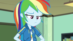 Size: 1280x720 | Tagged: safe, screencap, character:rainbow dash, episode:the last day of school, g4, my little pony:equestria girls, geode of super speed, magical geodes, solo