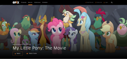 Size: 1903x891 | Tagged: safe, screencap, character:applejack, character:boyle, character:capper dapperpaws, character:captain celaeno, character:fluttershy, character:lix spittle, character:mullet, character:murdock, character:pinkie pie, character:princess skystar, character:rainbow dash, character:rarity, species:abyssinian, species:anthro, species:classical hippogriff, species:dragon, species:earth pony, species:hippogriff, species:pegasus, species:pony, species:unicorn, my little pony: the movie (2017), anthro with ponies, beauty mark, clothing, cowboy hat, ear piercing, earring, epix, female, hat, jewelry, male, mare, parrot pirates, piercing, pirate, pirate hat, website