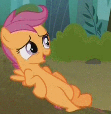 Size: 441x456 | Tagged: safe, screencap, character:scootaloo, species:pegasus, species:pony, episode:sleepless in ponyville, g4, my little pony: friendship is magic, animated, cute, cutealoo, hoofy-kicks, leg wiggle, pawing the ground, solo