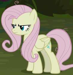 Size: 870x893 | Tagged: safe, screencap, character:fluttershy, character:mean fluttershy, episode:the mean 6, g4, my little pony: friendship is magic, clone, cropped, flutterbitch, solo