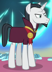 Size: 388x540 | Tagged: safe, screencap, character:chancellor neighsay, species:pony, species:unicorn, episode:school daze, g4, my little pony: friendship is magic, cropped, solo