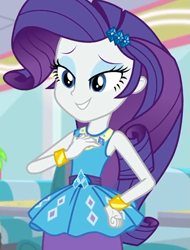 Size: 819x1079 | Tagged: safe, screencap, character:rarity, episode:pinkie pie: snack psychic, g4, my little pony:equestria girls, cropped, female, smiling
